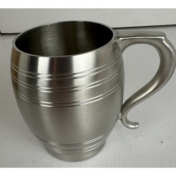 Pewter Boardman Colonial #303Beverage Tankard Barrel Shape New Box 1976 - Picture 2 of 9